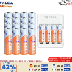 4/8/12/16/20Pcs 1.6V AA NIZN Rechargeable Battery NIZN Charger PKCELL NI-ZN 2500mWh 2A Size for Toys
