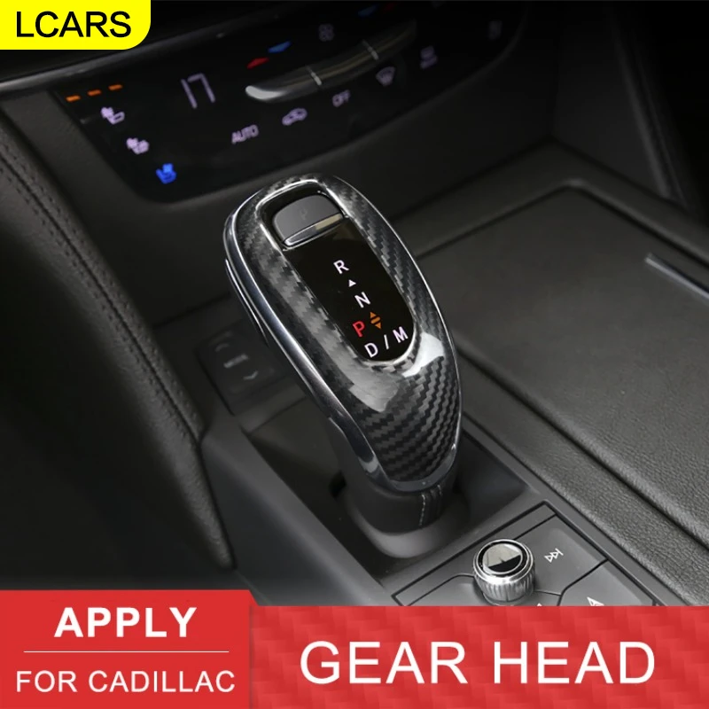 

LCARS-Carbon Fiber Gear Head Sticker for Cadillac CT6 XT4 2018-2020, Car Interior Sticker