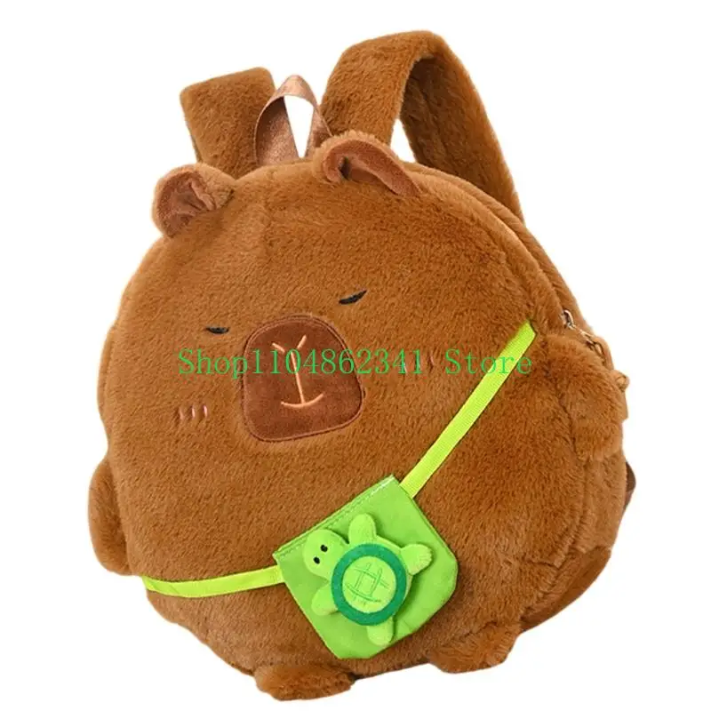 5ASD面白いキャピバラバッグ旅行バックパックぬいぐるみカピバラバックパック女性の女の子ギフトカジュアルバッグデイパックハンドバッグギフト