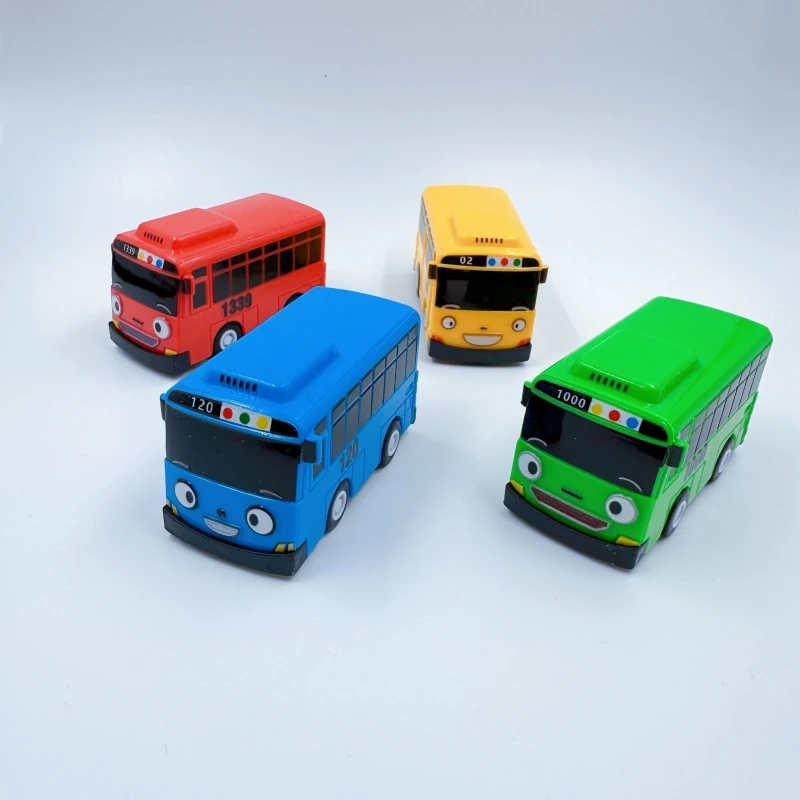 

Korean Cartoon Pull Back Toy Blue Tayo Yellow Lani Eco-Friendly Plastic Kids Traffic Education Parent-Child Gift