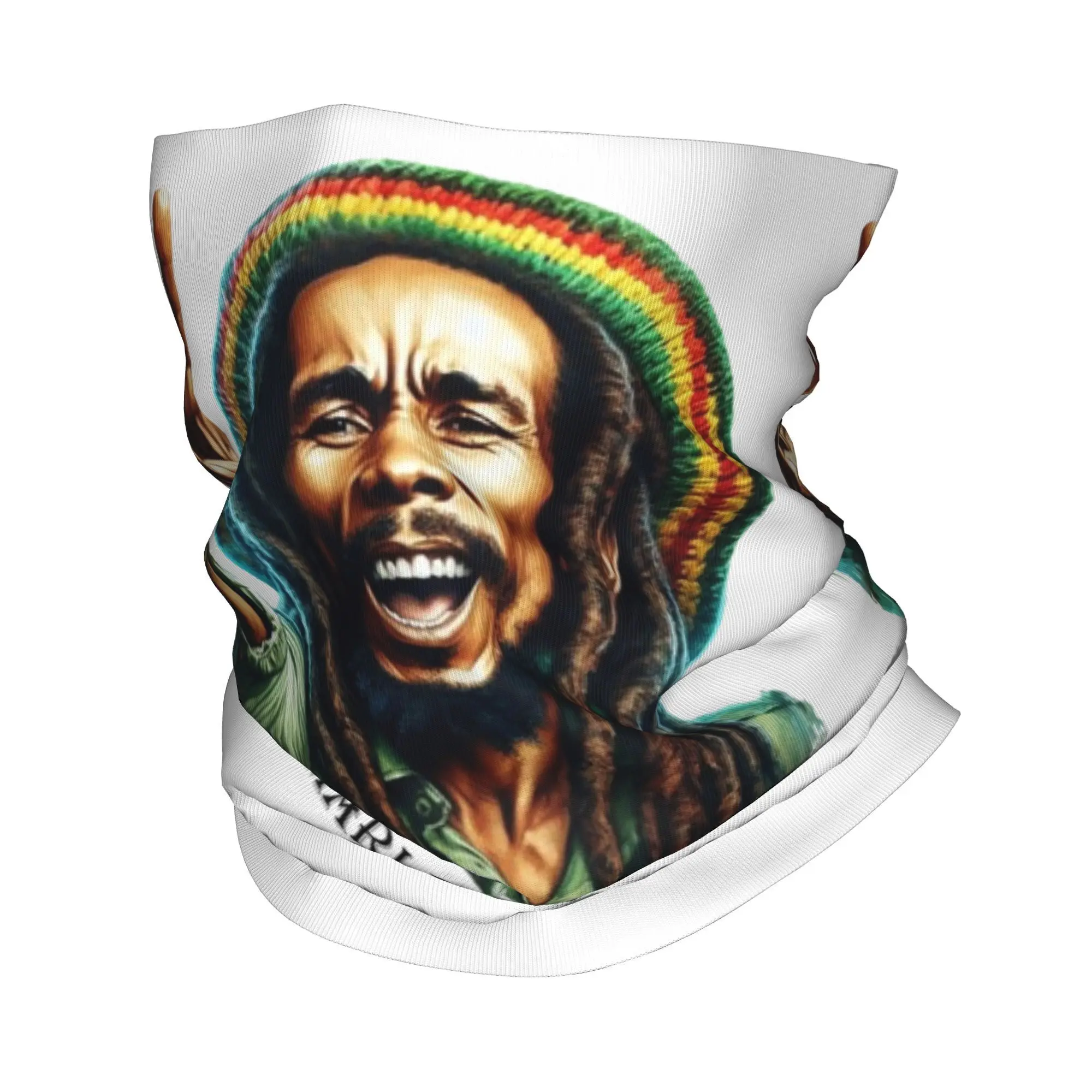 

Bob Marley Reggae Bandana Neck Cover Printed Mask Scarf Warm Headband Running Unisex Adult Windproof