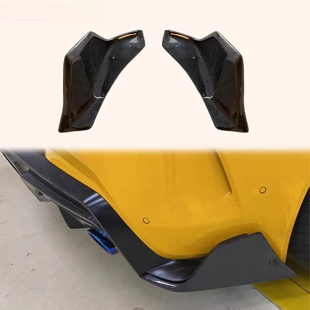 For Toyota Supra A90 2019-2022 Carbon Fiber KZ Style Rear Bumper Spats Splitters