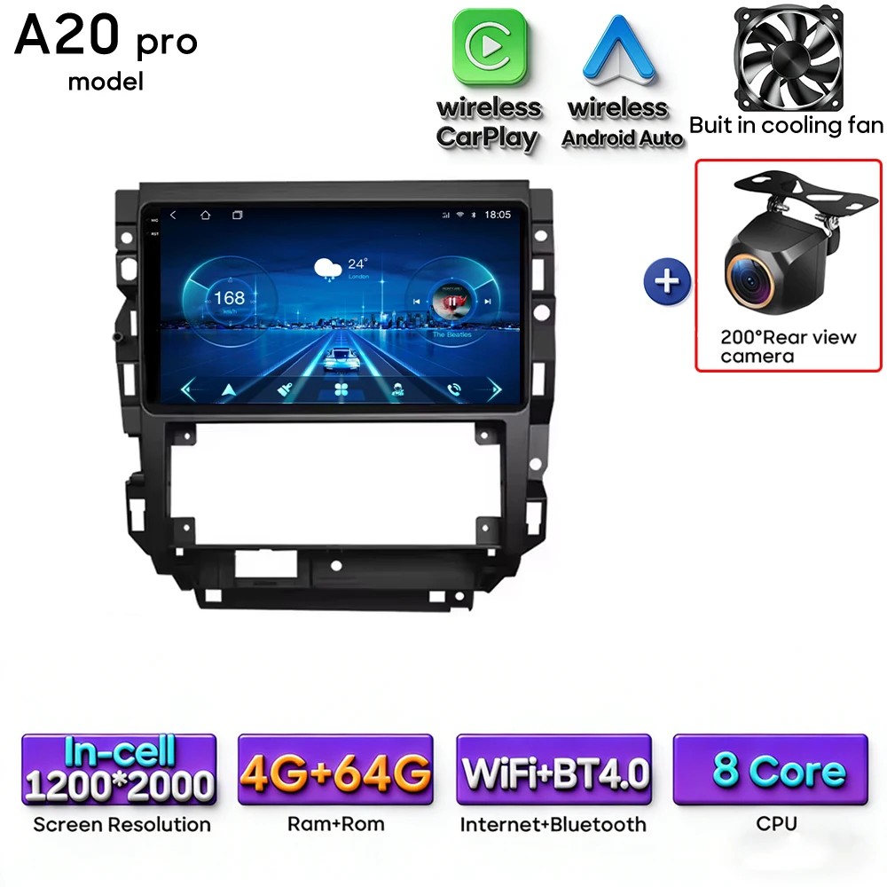 Android autoradio multimediaspeler met Carplay, auto navigatie, GPS, Wifi, 2din voor Volkswagen Golf 4 Jetta MK4 2002-2006