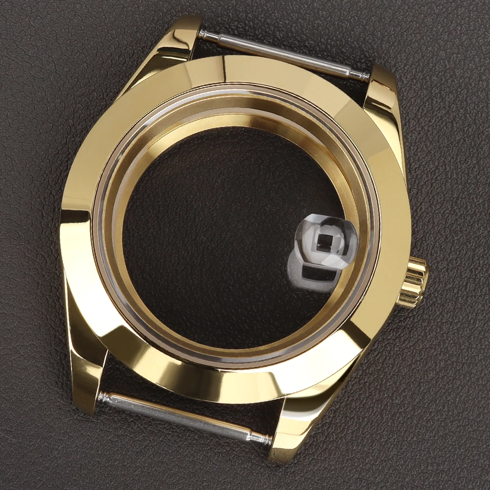 Estojo de Relógio com Borda Chanfrada de 36mm/39mm, Vidro de Safira para Movimentos NH35 NH36 7S26 Miyota 8215 821A, Estojo Estilo Air King com Mostrador de 28.5mm