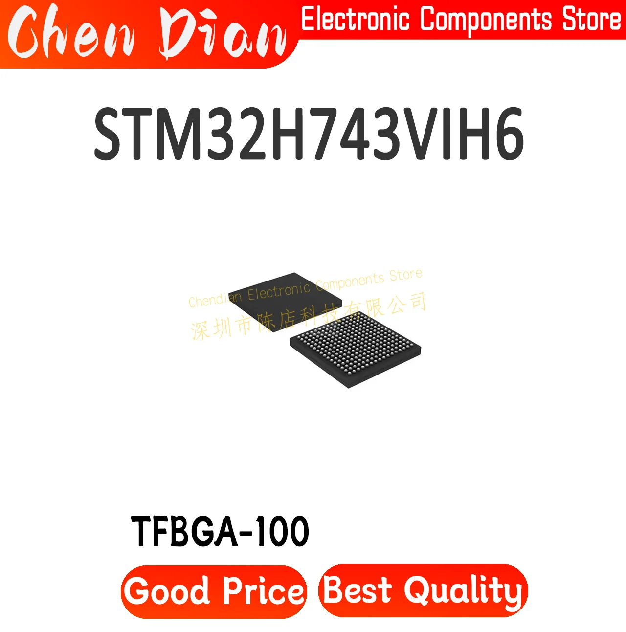 

STM32H743VIH6 Package TFBGA-100 32-bit Arm Cortex-M7 480MHz Mcu Up To 2MB of Flash, Up To 1MB of RAM, 46com and Analog Interface