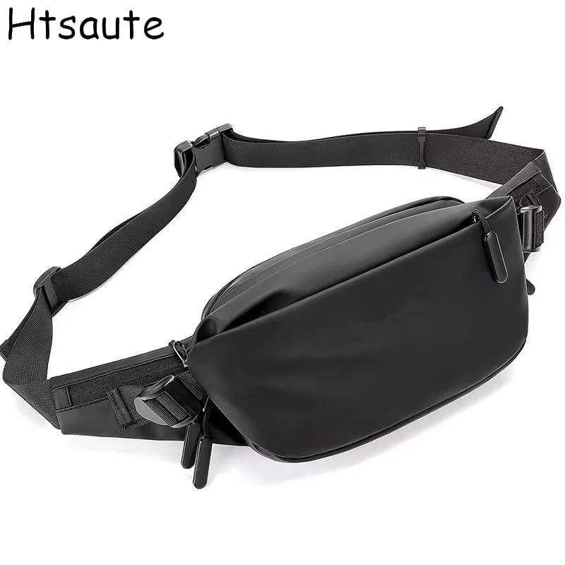 

Vintage Crossbody Bag with Buckle For Men's Fashion Waterproof Sling Bags Black Shoulder Bag for Men Travel Sport bolso hombre