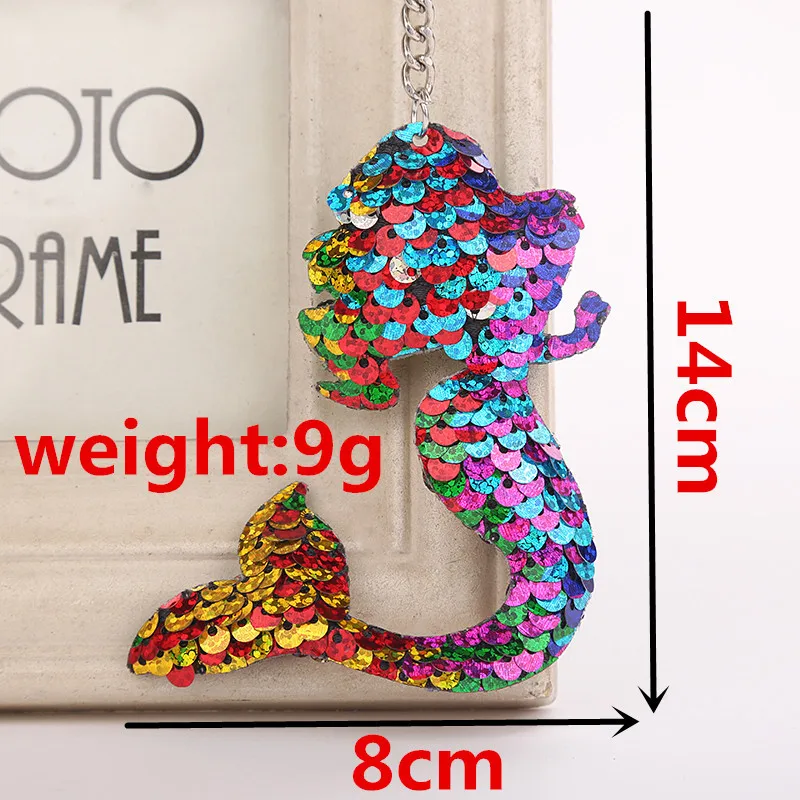 Mới Dễ Thương Nàng Tiên Cá Móc Khóa Lấp Lánh Pompom Kim Sa Lấp Lánh Móc Khóa Quà Tặng Cho Nữ Llaveros Mujer Quyến Rũ Xe Túi Phụ Kiện K2118