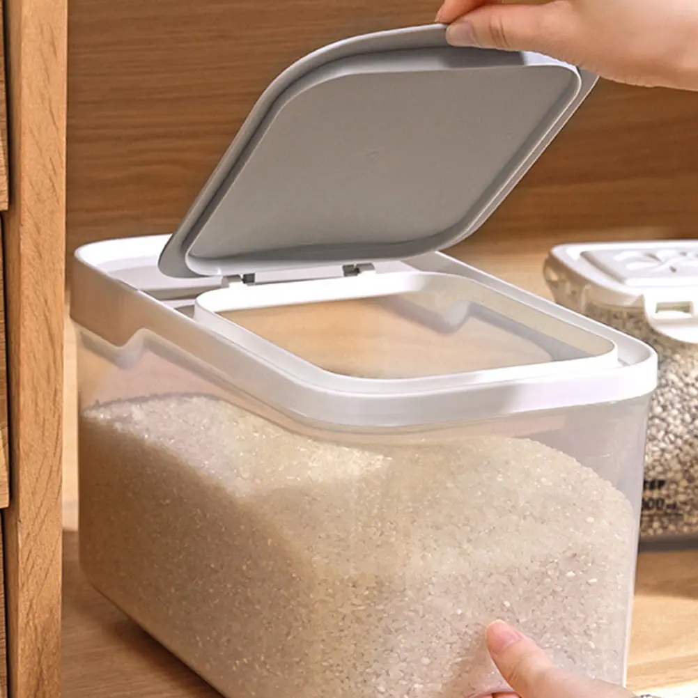 

1pc Plastic PP Storage Box Airtight Large Capacity Kitchen Container Clamshell Food Cereal Kitchen Storage Container Dry