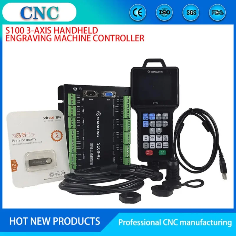 

CNC controller 3 axis engraving machine offline motion control system DSP SHANLONG S200 handheld