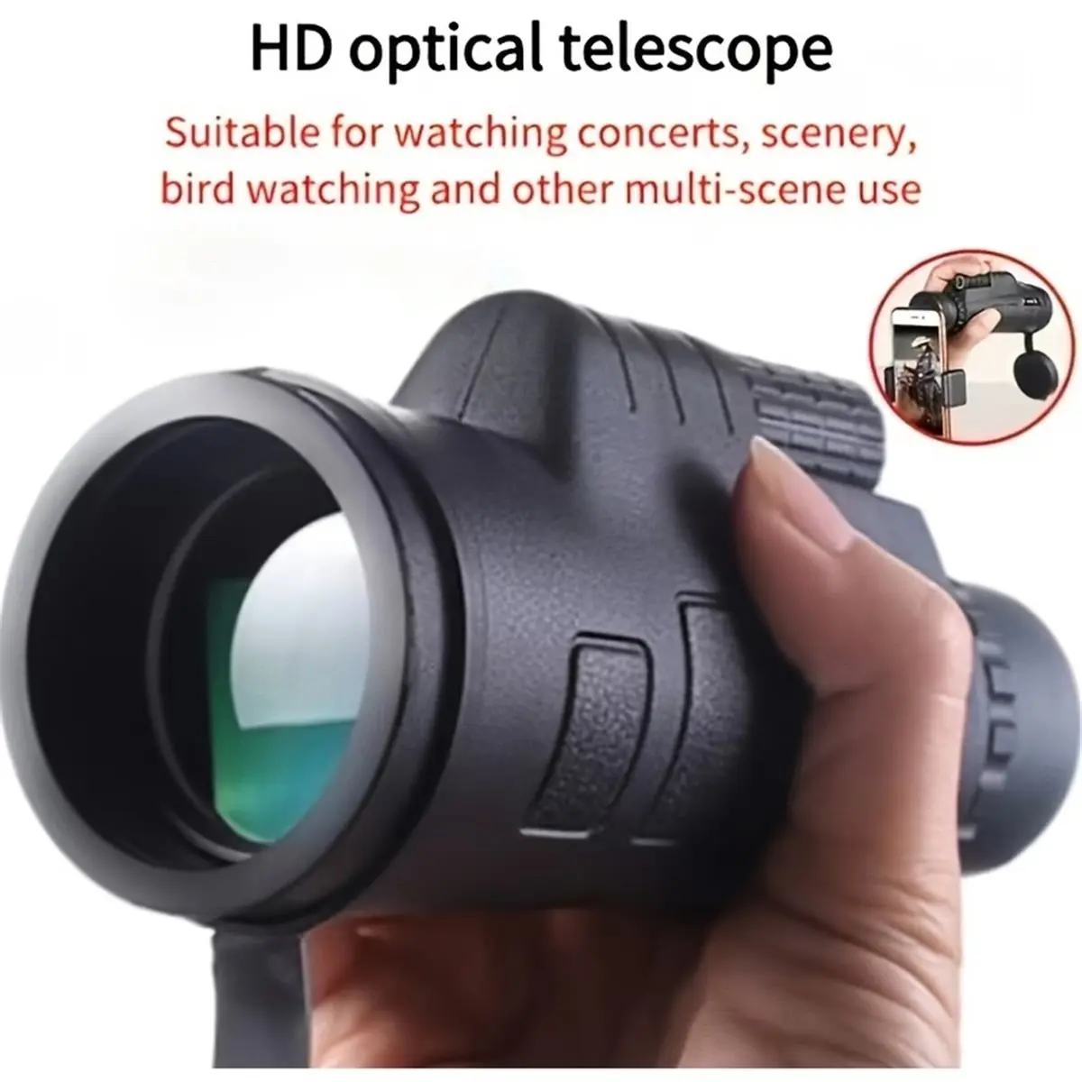 (A99Z] Monocular Telescope High Definition Zoom Low Light Night Vision Powerful Binoculars with Lanyard for Hiking Travel, 1Kit