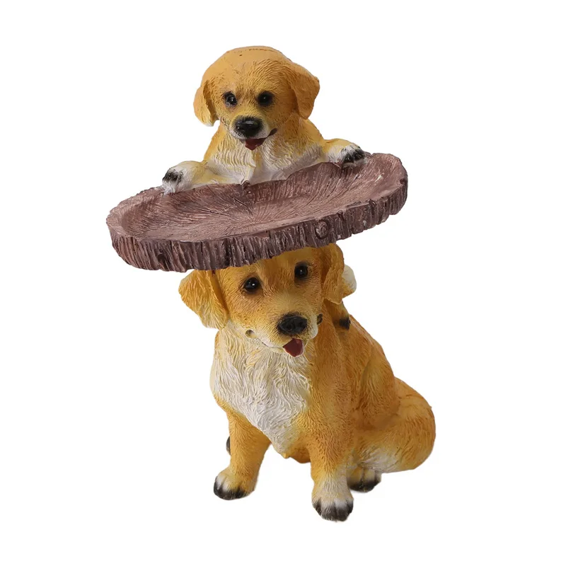 الراتنج الحلي جرو البوليريسين حمام الطيور البني الركيزة اليدوية الهدايا للخارجية حديقة المنزل الحديقة ساحة الزينة