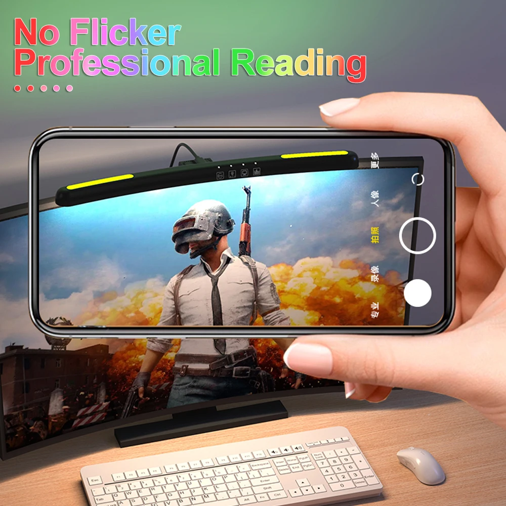 LED Monitor Light Bar RGB Screen Hanging Lights Curved Screen Monitor USB Reading Gaming Lighting Eye-Care Stepless Dimming