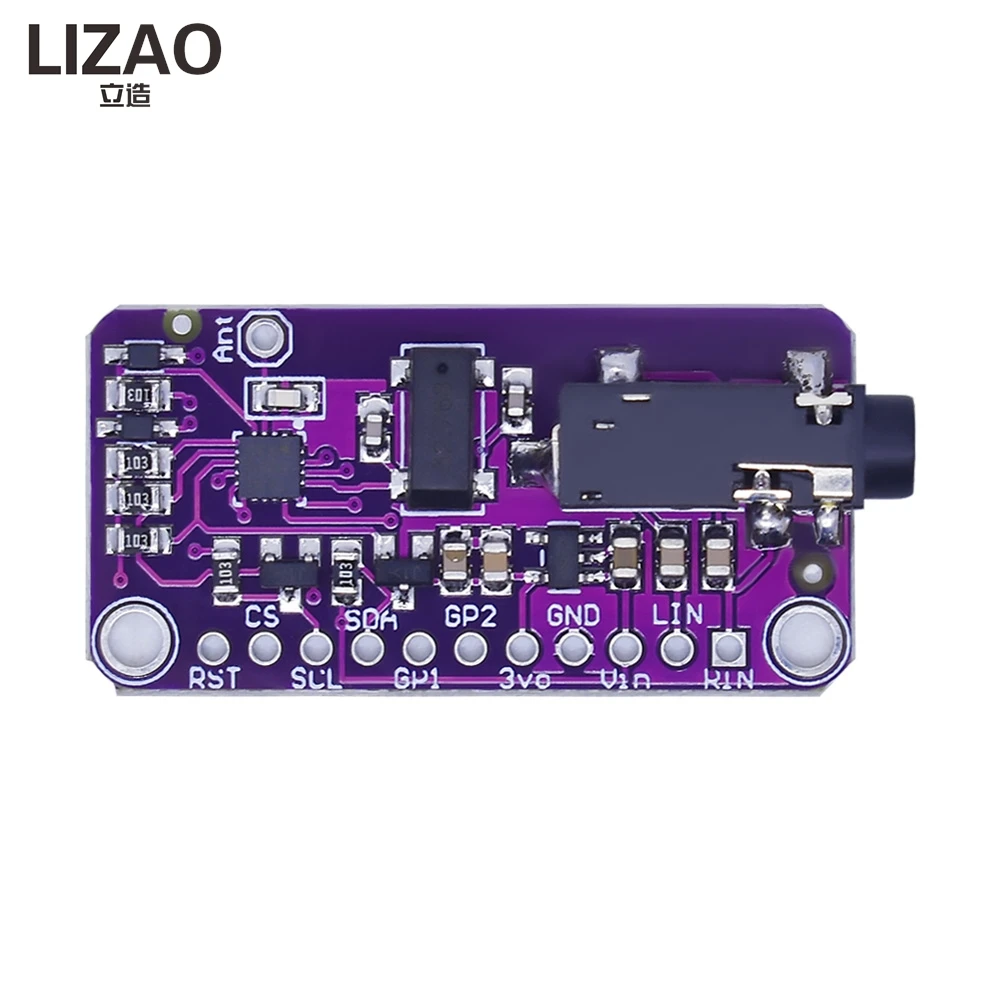 LIZAO SI4713 Stereo FM Transmitter Module CJMC-4713 Radio Module with Audio Input Interface