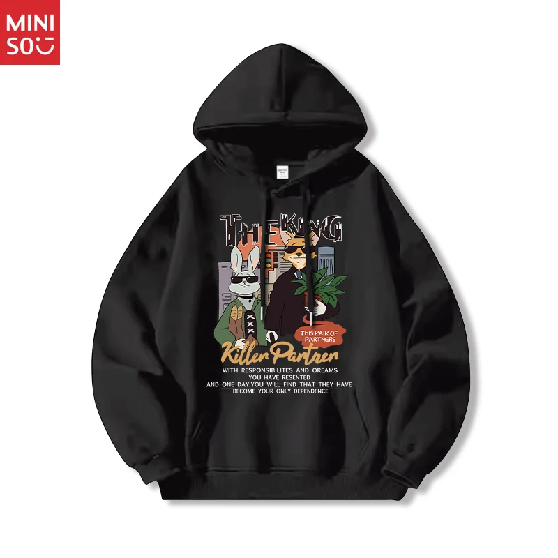 

Miniso 2025 Zootopia Hoodie Men, Judy Nick Sweatshirt, Autumn Character Pullover