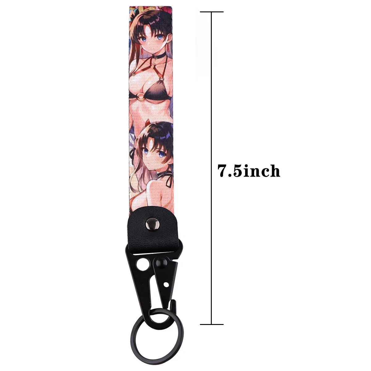 Short Phone Rope Wrist Strap Anime Lanyard for Keys Bracelet Key Ring Holder Car Motorcycle Keychain Accessories