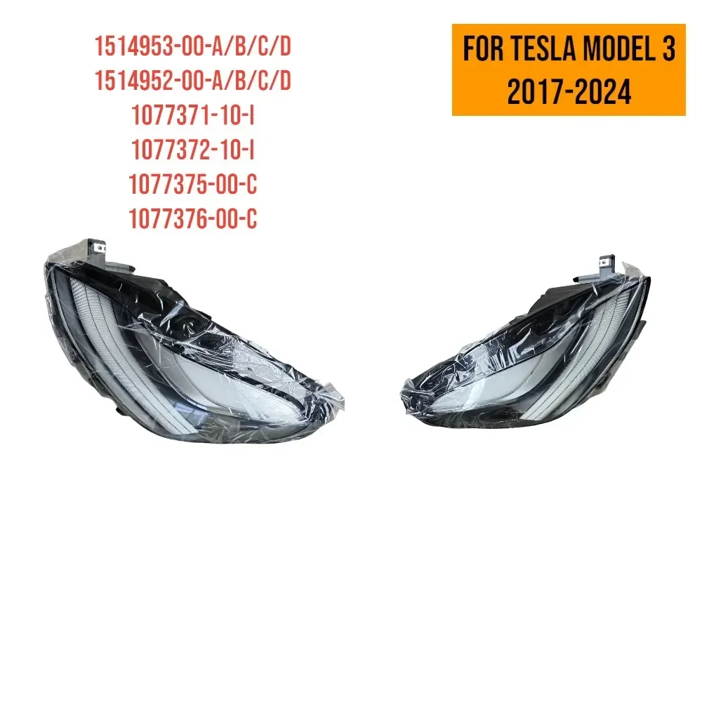 For Tesla Model 3 Sports Car Light Bulb Halogen Headlamp LED Light  1514952 1514953 1077371 1077372 1077375 1077376 OEM Parts