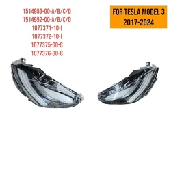 For Tesla Model 3 Sports Car Light Bulb Halogen Headlamp LED Light  1514952 1514953 1077371 1077372 1077375 1077376 OEM Parts