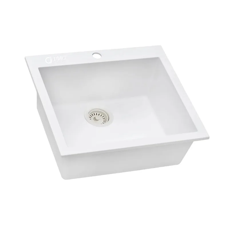 

600X450 Composite Quartz Kitchen Sink 24 Top Mount Single Pot Granite Composite Kitchen Sink