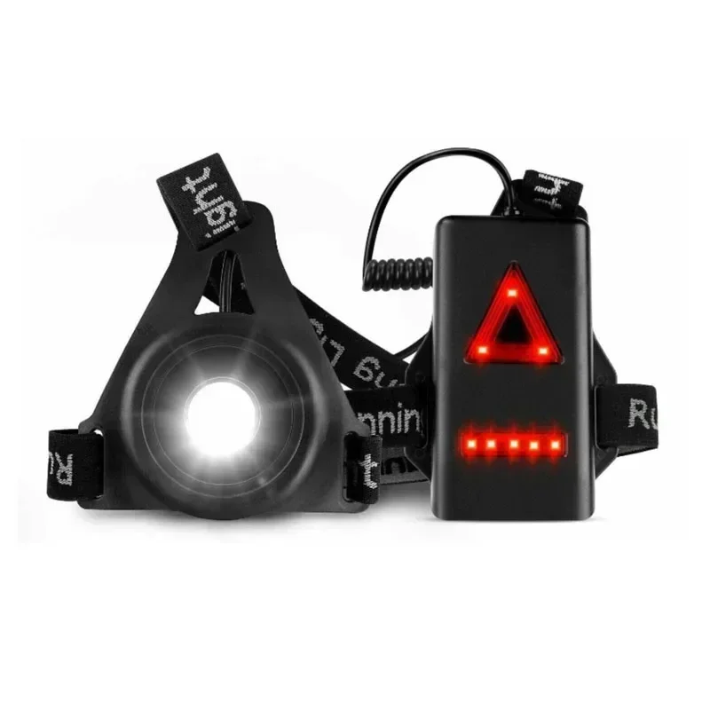 

For Camping Bike Hiking Outdoor Night Running Jogging Lights LED Chest Lamp Back Warning Light Running Adventure USB