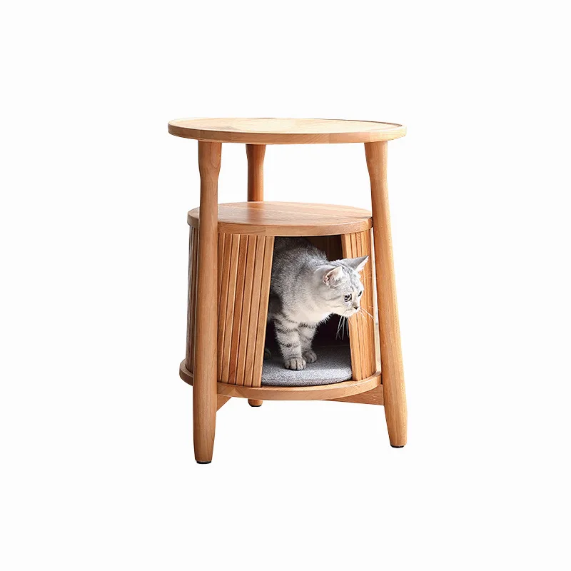 

Modern Natural Wood Color Wooden Small Coffee Table Living Room Furniture Sofa Side Table