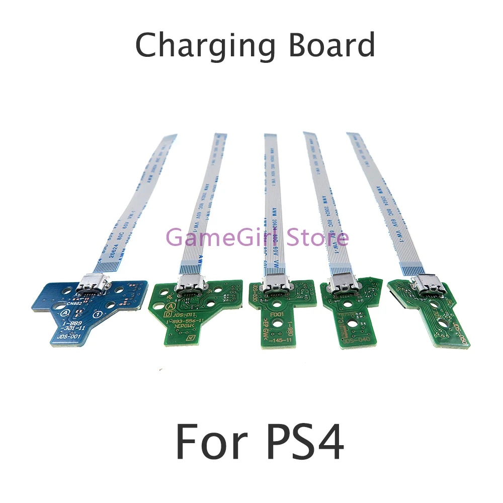 Placa de enchufe de carga USB, Cable flexible de 12 pines y 14 pines, para controlador PS4, piezas, JDS-001, JDS-011, JDS-030, JDS-040, 100