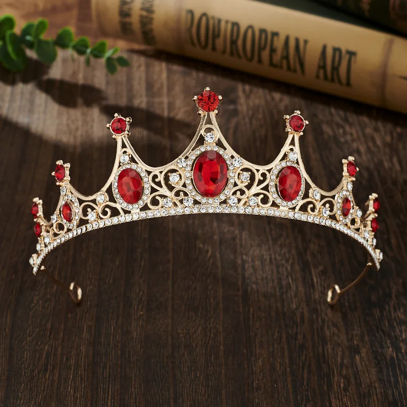 Европейский и американский головной убор с короной в стиле ретро, детская повязка на голову с короной на день рождения принцессы, аксессуары для танцевального платья
