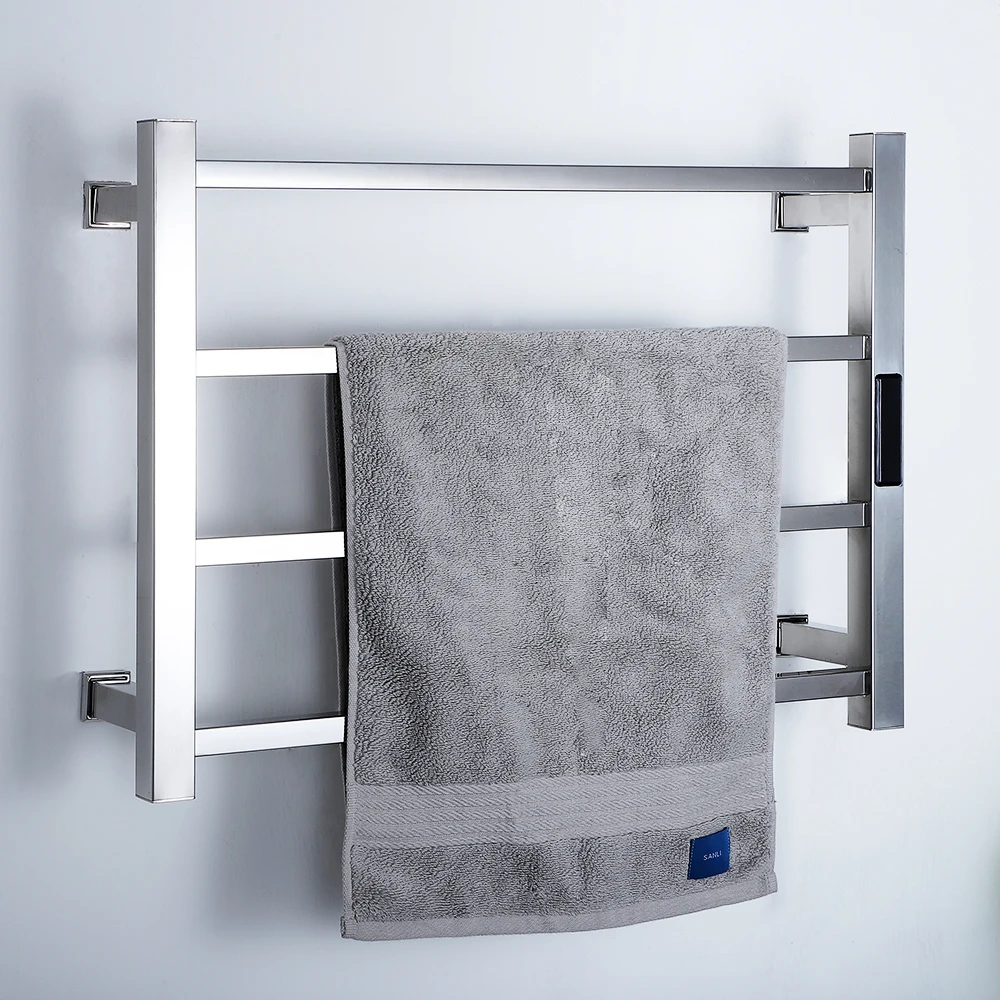 

304 Stainless Steel Silver Mirror Polishing Stainless Steel Towel Warmer with Digital Timer