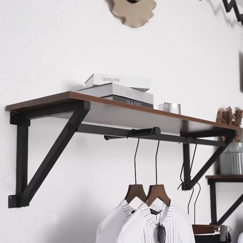 

Versatile Wall Garment Display Rack Multi-Direction Clothing Showcase Shelf Space-Saving Retail Fixture for Boutique Coat Racks