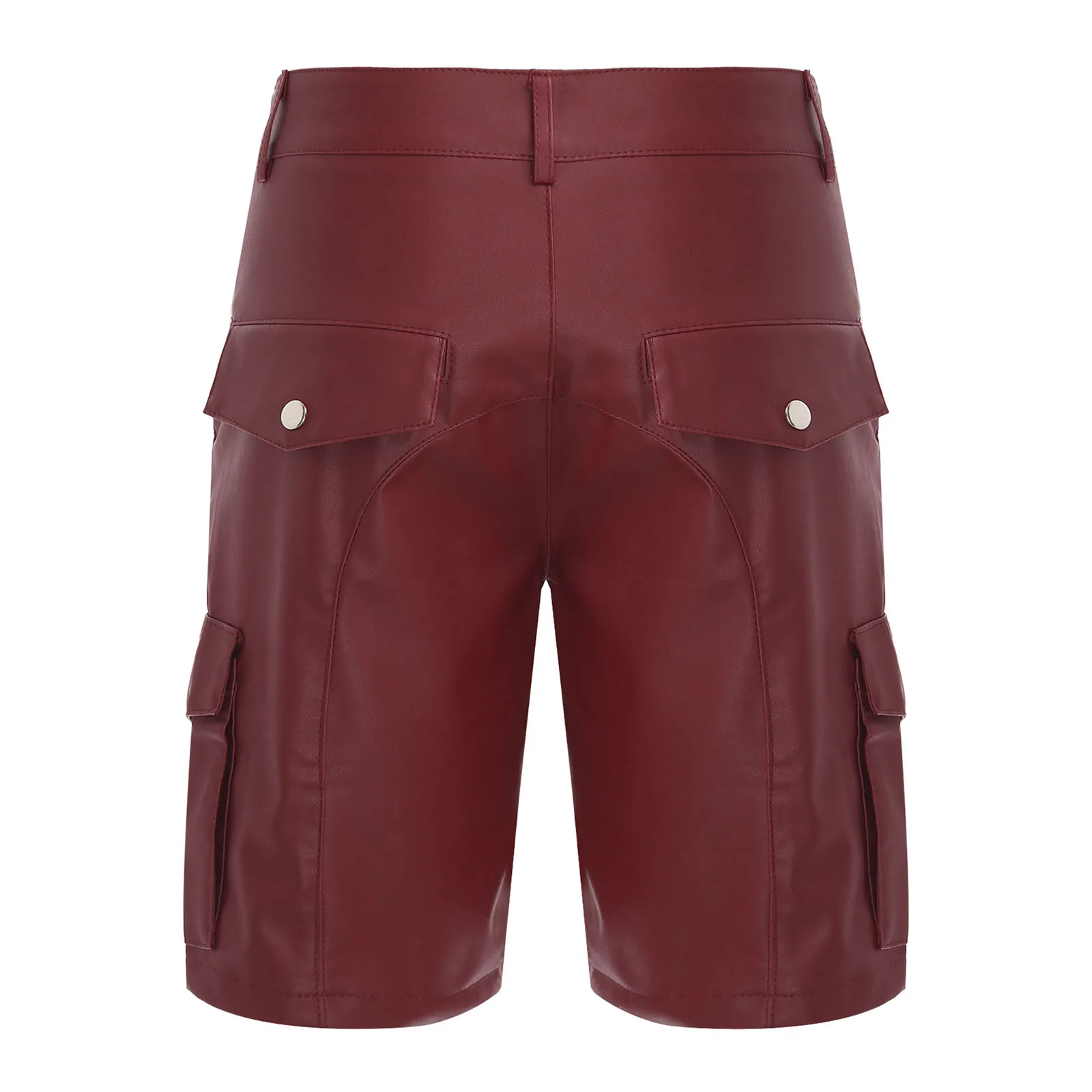 Urban Biker Shorts for Men Premium Faux Leather Pockets Fifth Pant Design Versatile Casual And Road Trip Ready Summer Costume