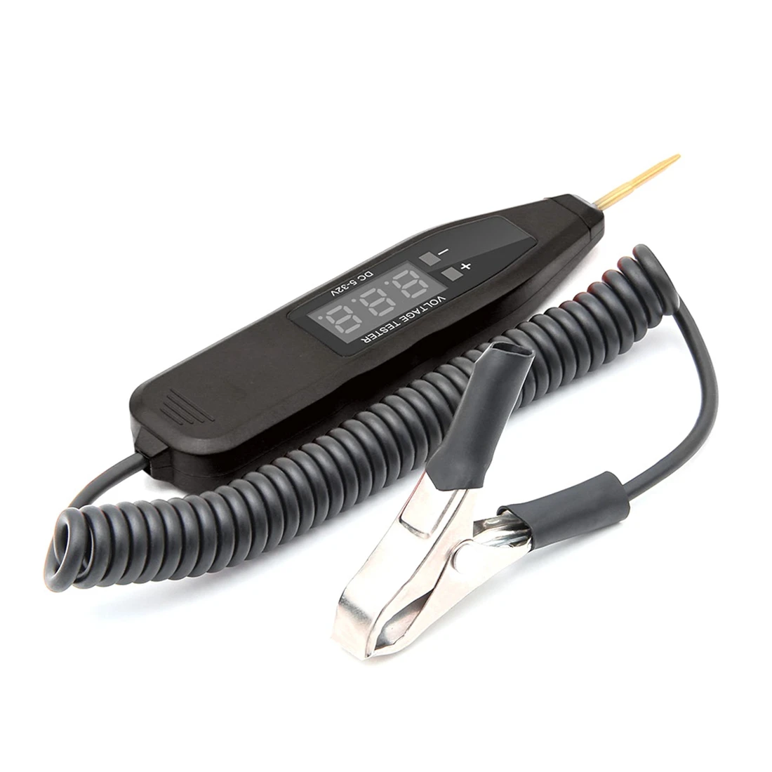 

Car Electric Circuit Tester, Universal 5-32V Car Auto Electrical Voltage Test Probe Pen with Alligator Clip (Black)