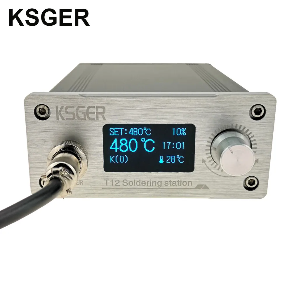 KSGER T12 Soldering Station STM32 V2.1S Iron Tips OLED 1.3 Inch Temperature Controller Digital Electric Welding Tools 75W