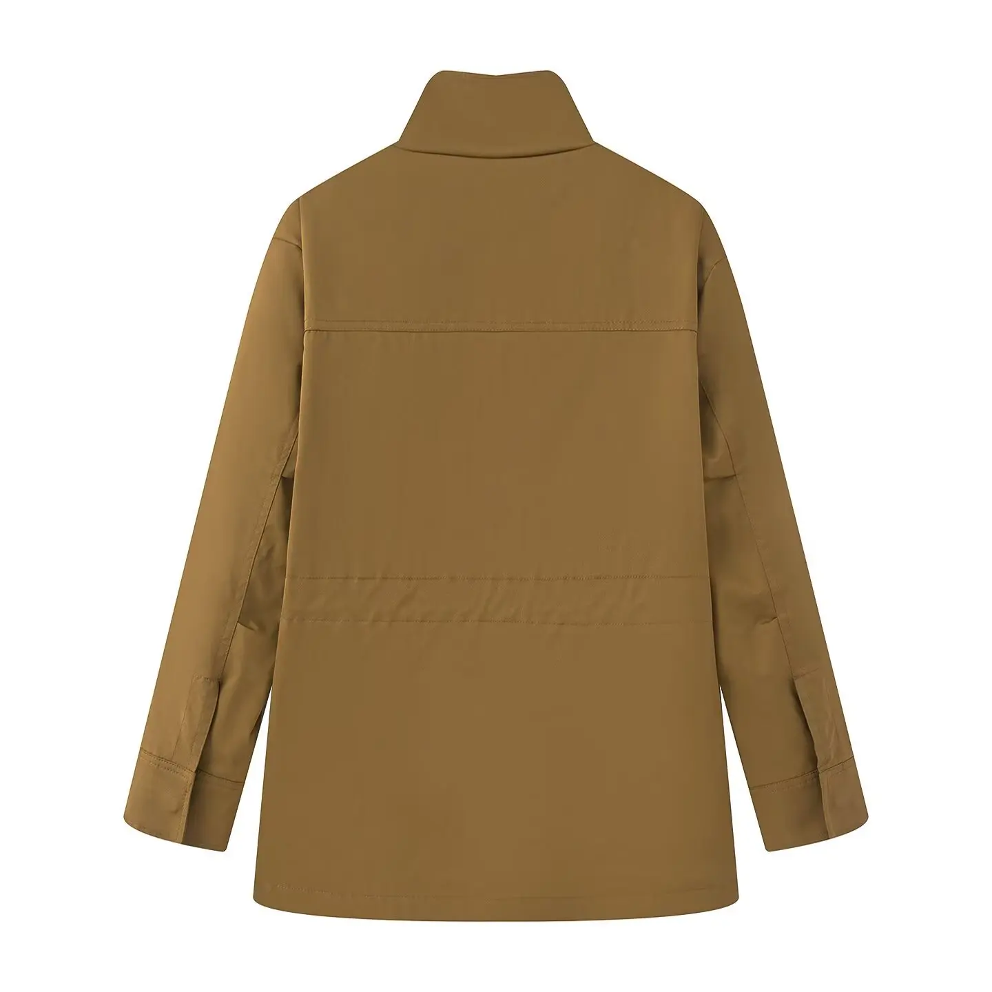 Fall/Winter 2025 Women's Casual Pocket High Collar Long Sleeve Workcoat