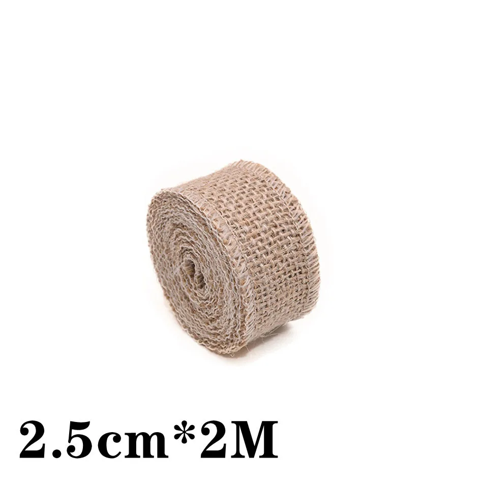 2M Natürliche Jute-Stoffrolle, 13 Breiten 2,5-35cm, Juteband für Tischläufer, Hochzeitsfeier, DIY-Heimwerkerarbeiten – Detail 9