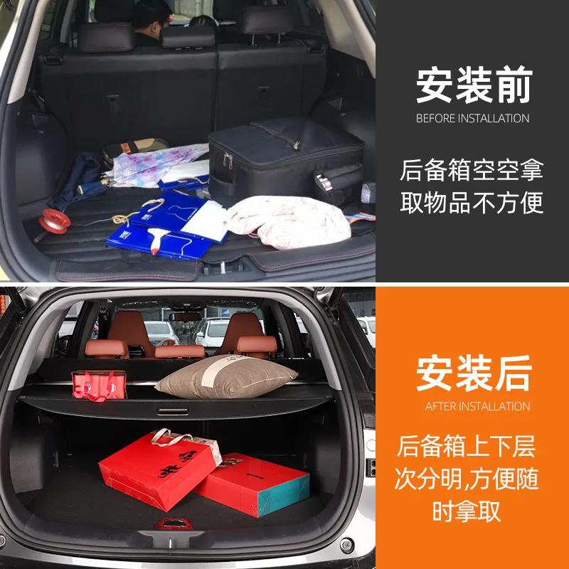 Trunk Cargo Cover Curtain Storage Organizer For Changan CS75Plus CS55 CS55Plus CS35Plus