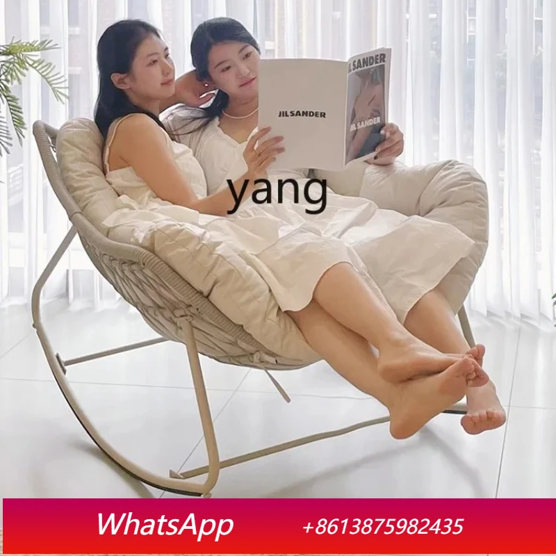 

LTT moon recliner adult balcony leisure sofa household living room double rocking chair