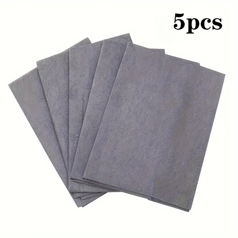 5 قطع من قماش القماش السحري للتنظيف الزجاجي بدون أثر، وعاء تنظيف مرآة من القماش بطباعة خاصة بدون ماء، مسح زجاجي رمادي #3