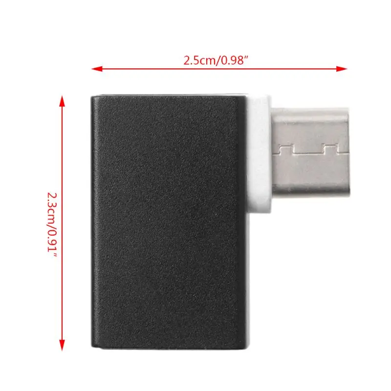 CPDD Durable 90° Right Angle Type C To USB 3.0 Female Data OTG Converter for Macbook Android Phone and More