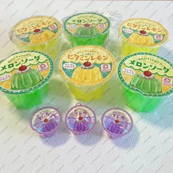 Japanese Capsule Toy Gashapon Squishy Jelly Pudding Big Size Summer Jelly Decoration Food Toy Keychain Girl Gifts