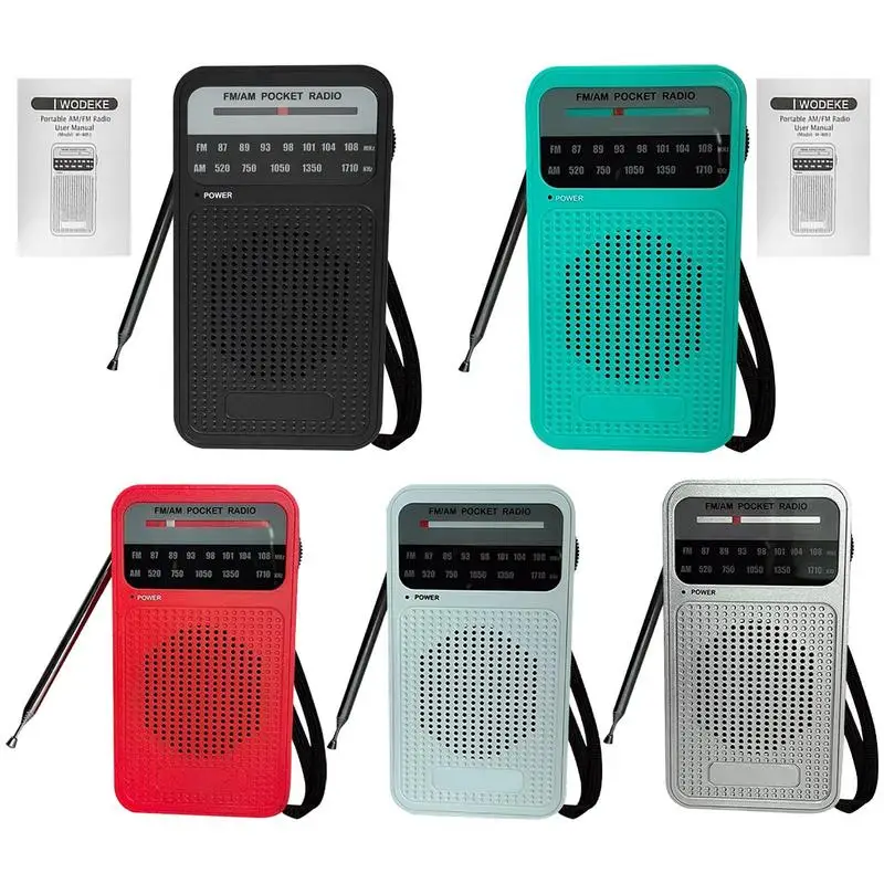 

Transistor Radio Pilas Pointer Radio Pocket AM/FM Radio with Pointer Wireless Speaker Portable Full Band Listening Radio W-905