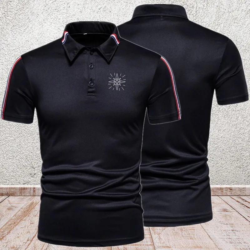 2024 Summer Casual Men\'s Short sleeved Sports Top Fashion Summer Short sleeved Polo Shirt