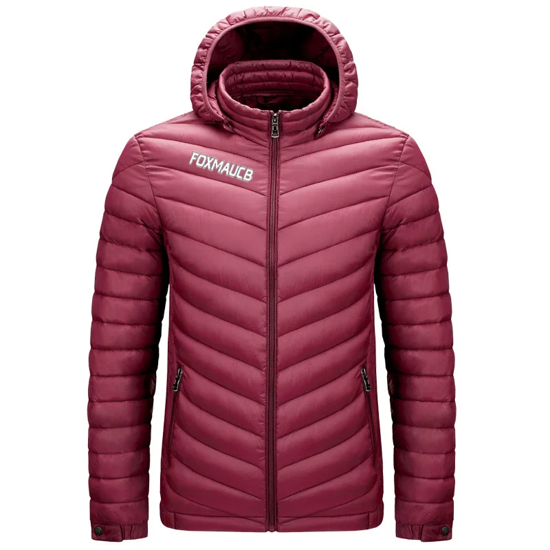 

Men's FOXMAUCB Winter Thermal Jacket Cycling Hooded Warm Coat Outdoor Windbreaker Mountain Bike Cothing MTB Bicycle Down Jackets