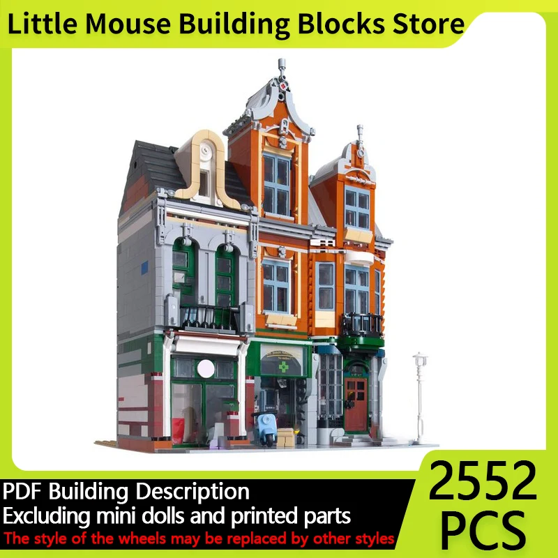 

City Street View Model MOC Building Bricks Commercial Office Mansion Modular Technology Gift Holiday Assemble Children Toys Suit