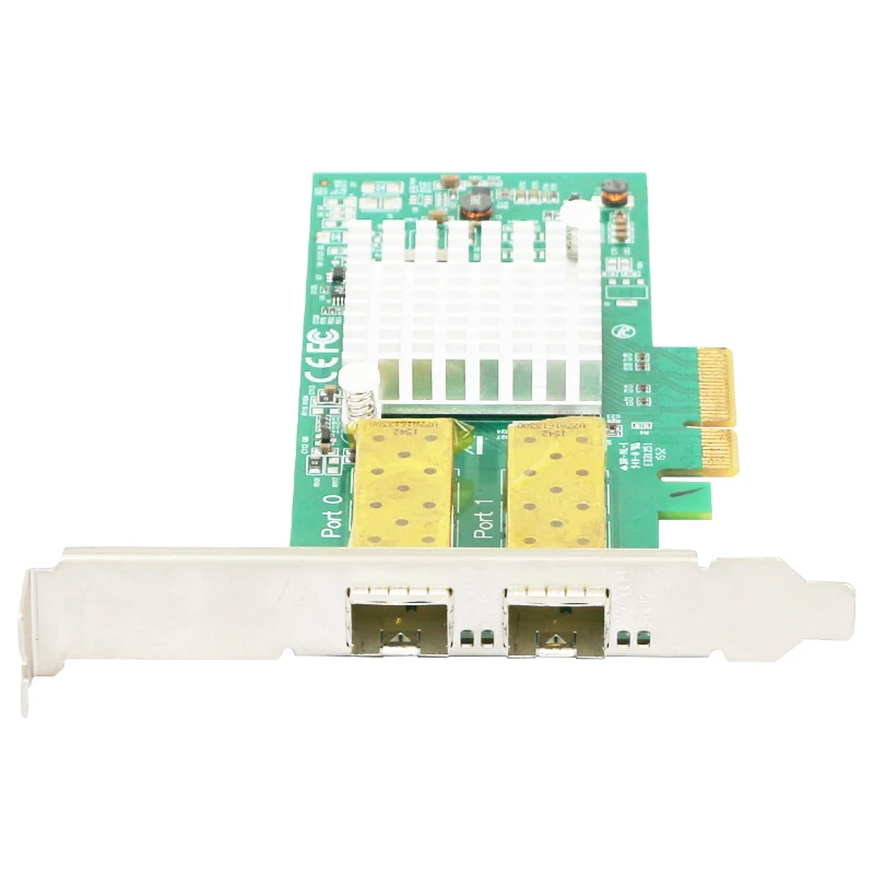 For Intel I350-AM2 Dual SFP Fiber NIC - PCI-E X4 for Server/Desktop, 1000Mbps LC Module Support, Multi/Single Mode Compatible