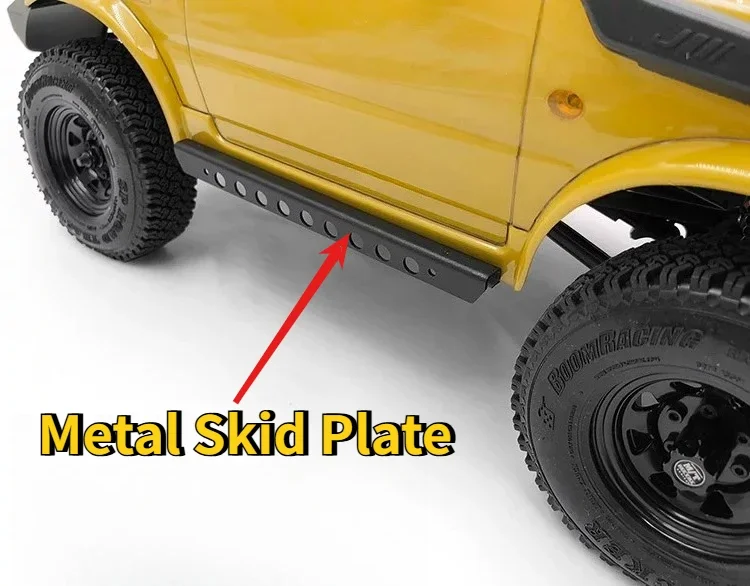 RC Crawling Metal Side Pedal Skid Plate For MST Jimny 1/10 Scale Alloy Chassis Upgrade Part  Hobby Offroad Decorative Accessory