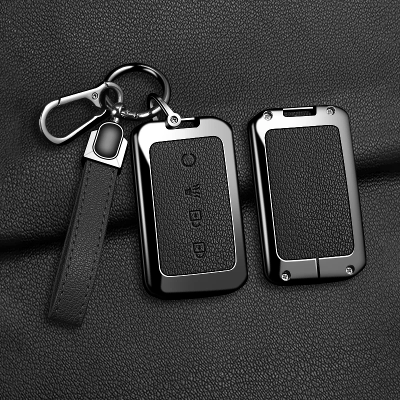 

For 2025 Nissan Z9 Car Remote Control Key Case Cover Zinc Alloy Leather Shell Holder Protector Keychain Auto Accessories