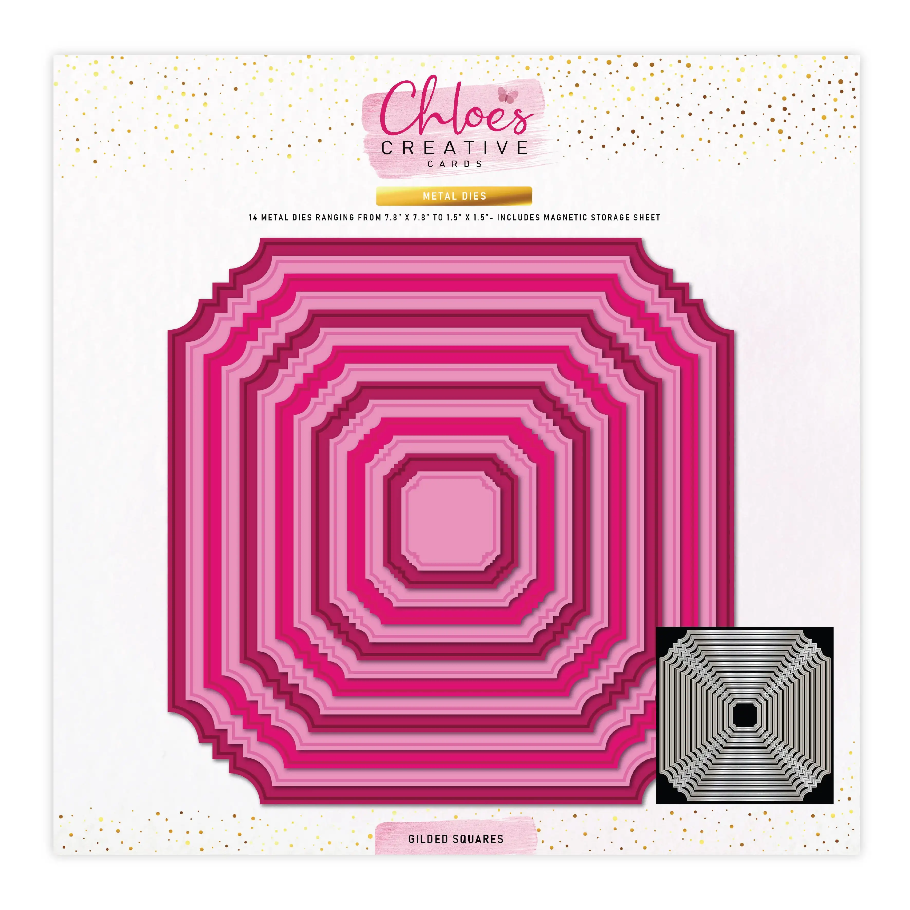 

Christmas Decoration Gilded Squares Cut Dies DIY Scrapbooking Diary Paper Craft Embossing Template DIY Greeting Card Handmade