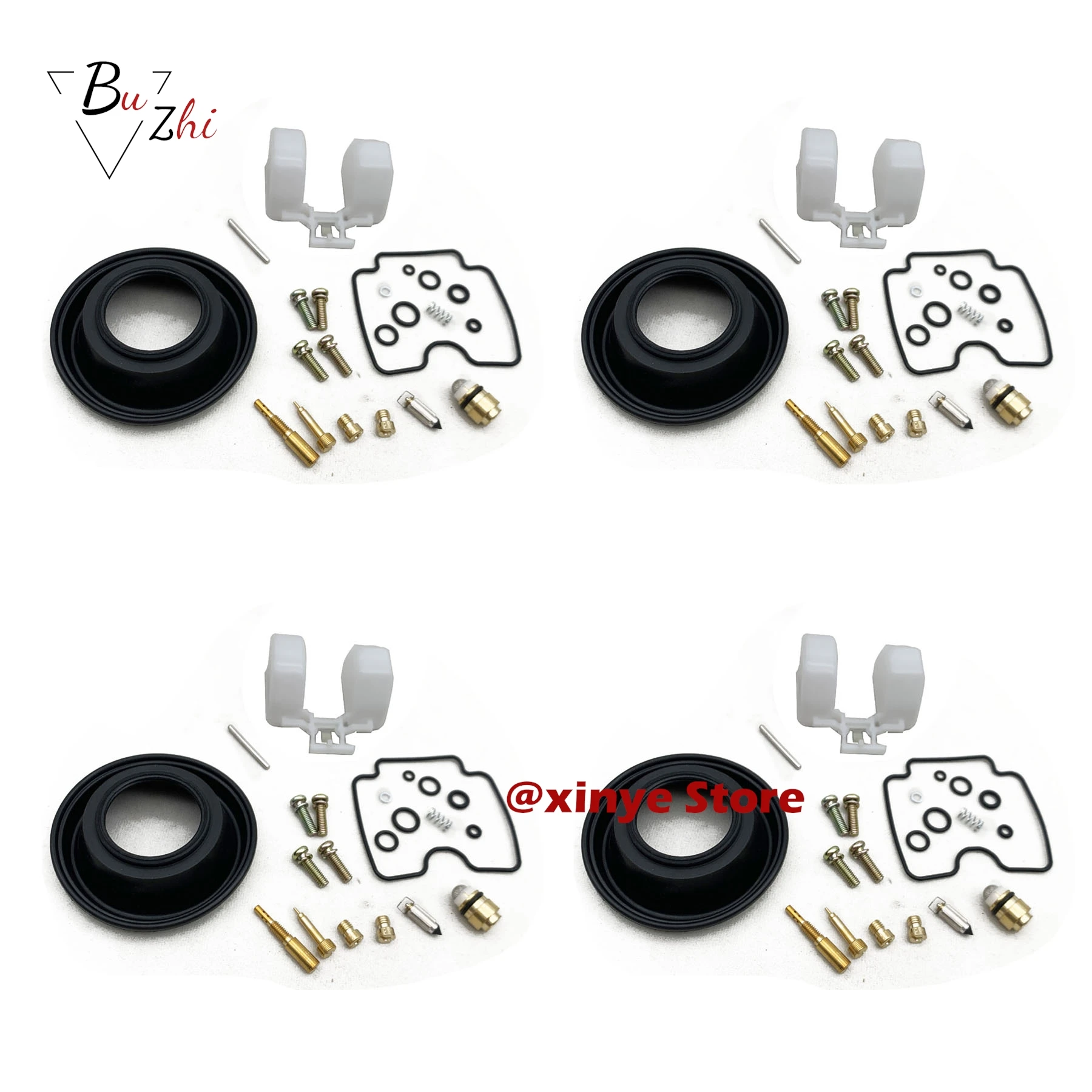 4sets Carburetor repair kit Configure vacuum diaphragm and float for Yamaha FZS600 Fazer 1998-2003 FZS 600