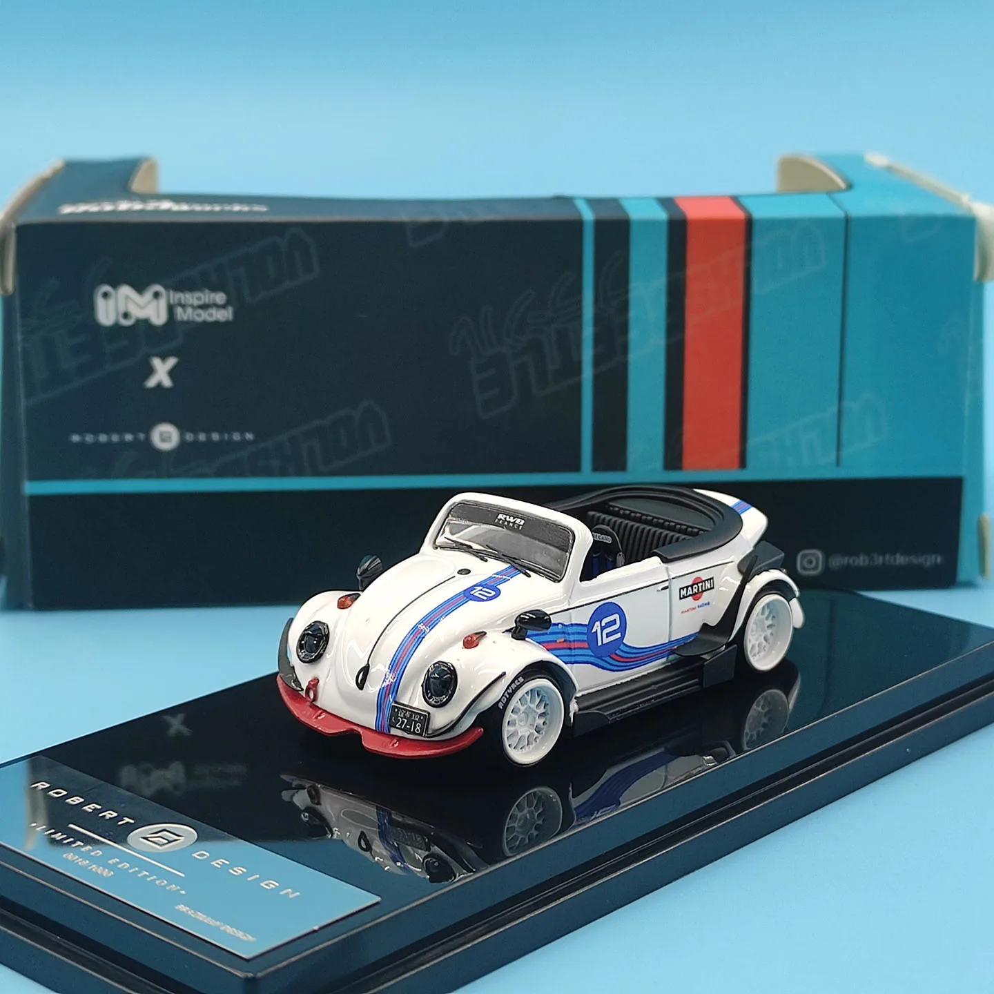 Diecast IM 1:64 Scale VW Widebody Convertible Alloy Car Model