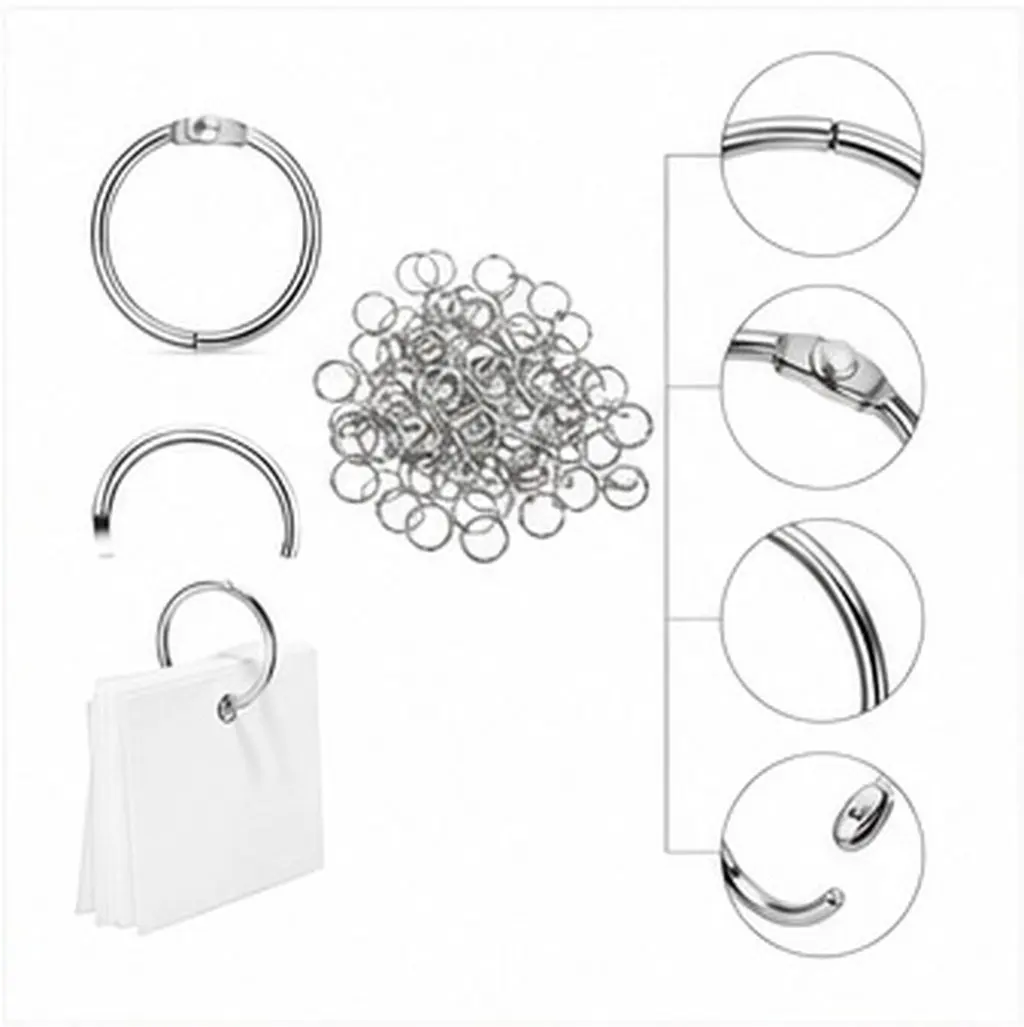 120Pcs Sturdy Metal Binding Rings Loose Leaf Binder Rings for Notebook Discs DIY Planner Craft Key Ring Binder Supplies Office