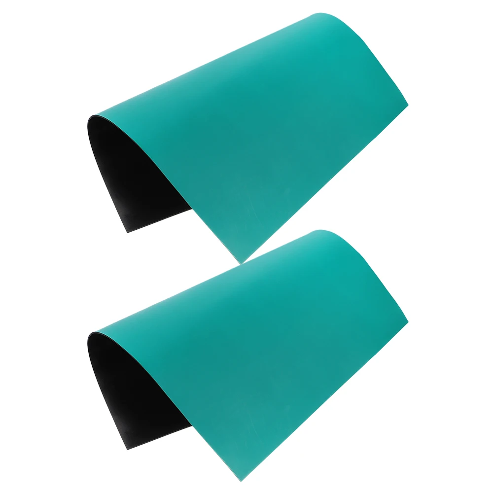 2 Pcs Anti-static Table Mat 30CMX40CM Heat Resistant Desk Pad Rubber Repair Workstation Soldering Mats Grounding Silicon
